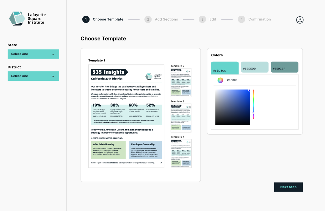 Final report portal design