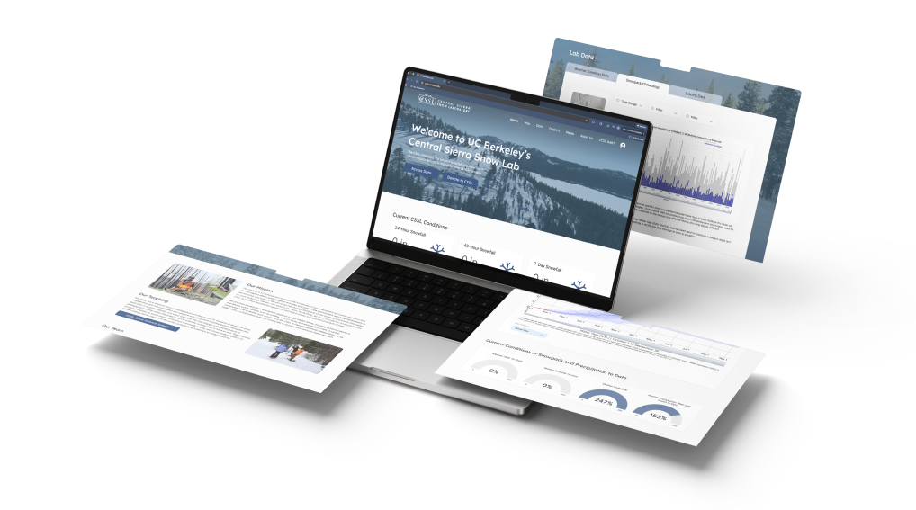 Central Sierra Snow Lab website presented on a laptop