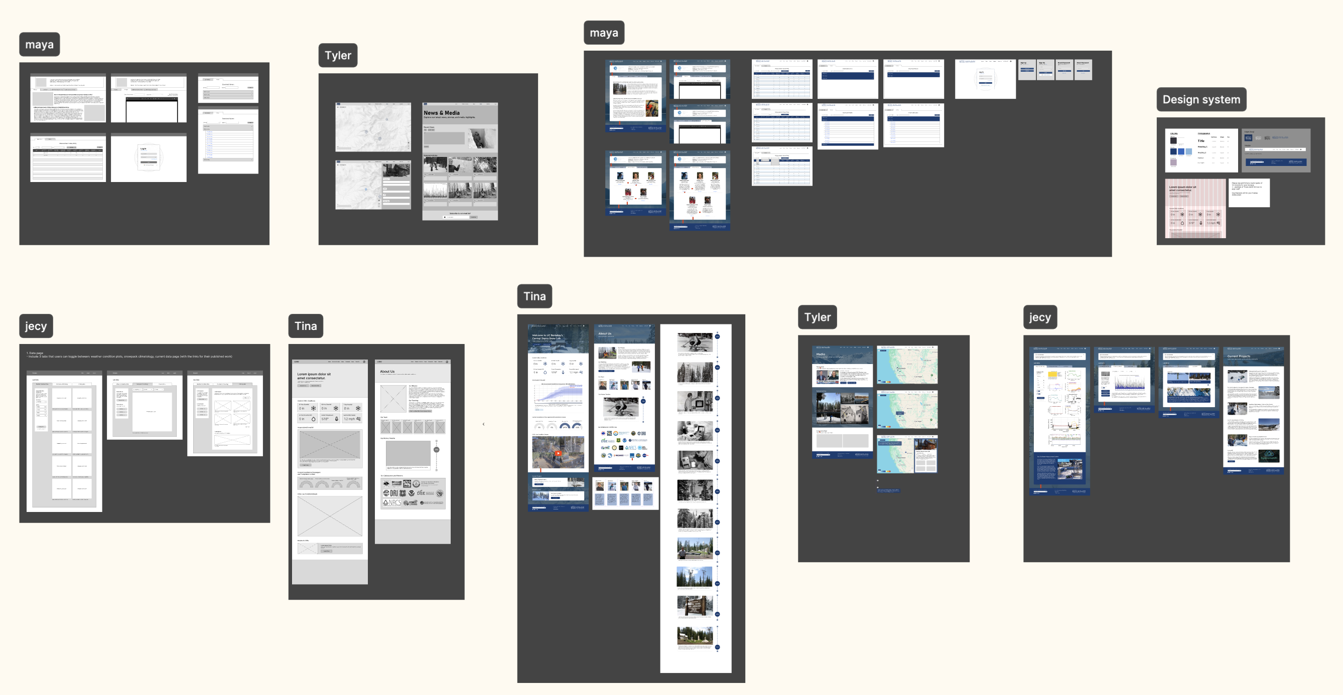 Rounds of Snow Lab website iteration